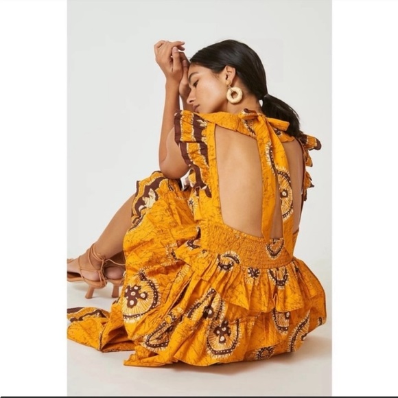 ANTHROPOLOGIE Adrienne Ruffled Boho Maxi Dress Love The Label Plus Size 1X - Picture 7 of 9